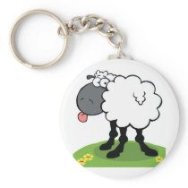Sheep Sticking Tongue Out Keychain