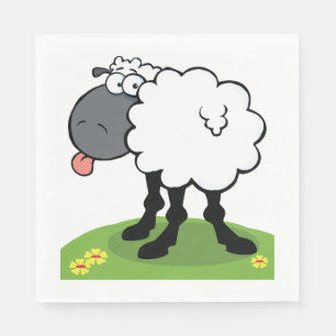 Sheep Sticking Tongue Out Napkins