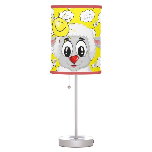 Sheep Sun Clouds Yellow Decorative Lamp Shade