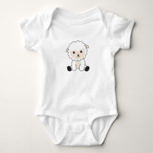 Sheep Sweet Sheep Wool Funny Animals Baby Lamb Bodysuit