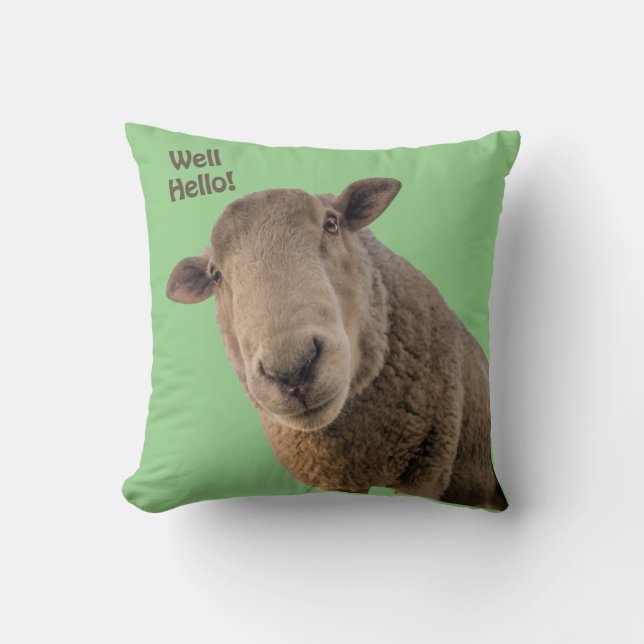 Sheep Throw Pillow (Front)