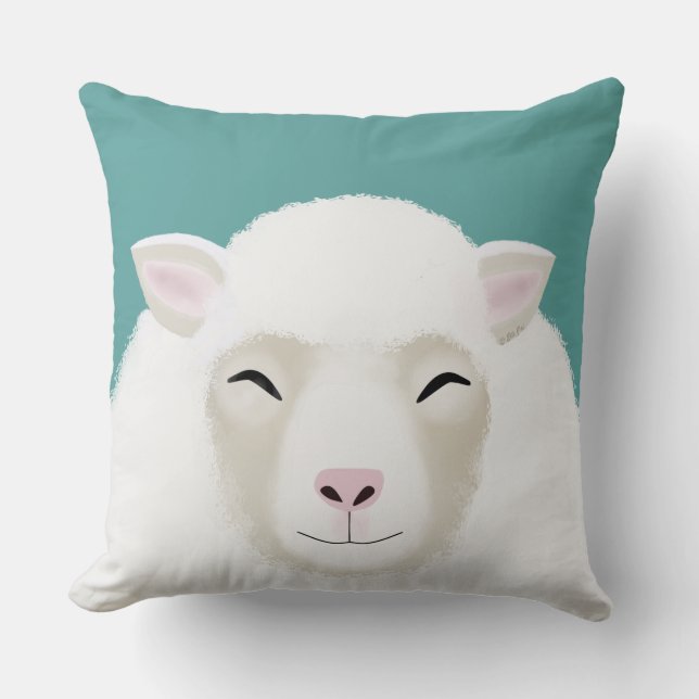 Sheep Throw Pillow (Front)