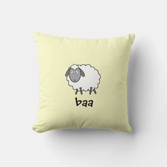 Sheep Throw Pillow (Front)