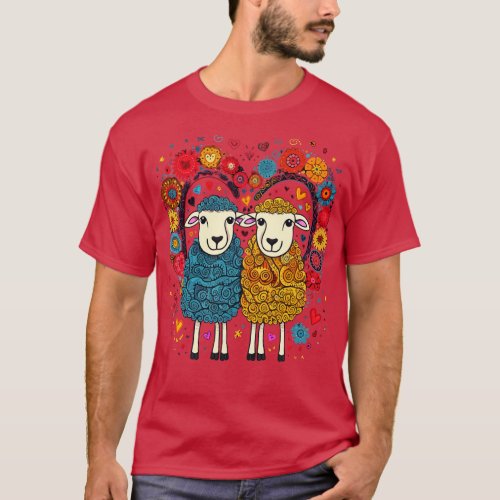 Sheep Valentine Day T_Shirt