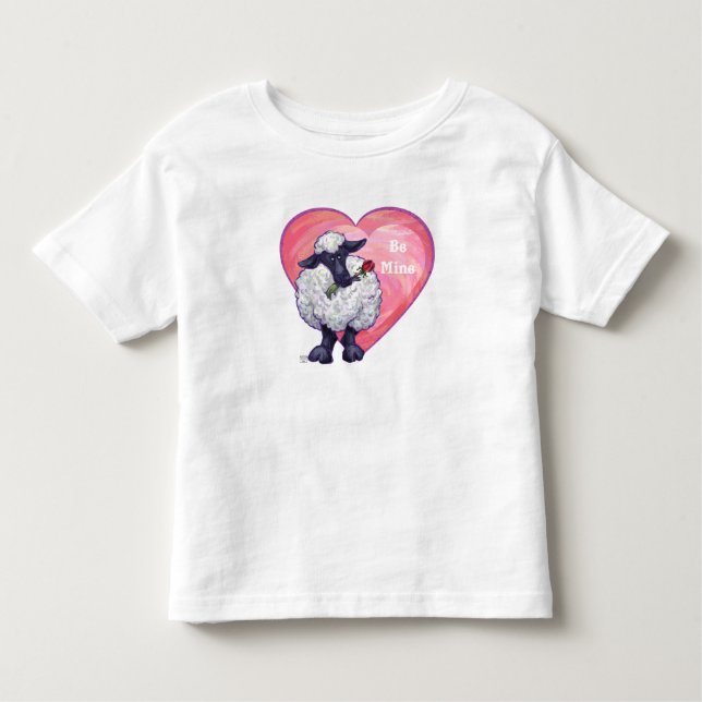 Sheep Valentine's Day Toddler T-shirt (Front)