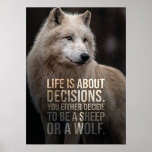 Sheep vs Wolf - Success, Hustle, Gym, Entrepreneur Poster
