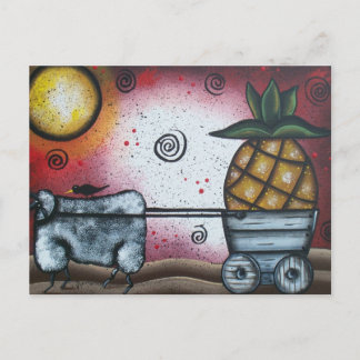 Sheep Wagon, By Lori Everett Postcard