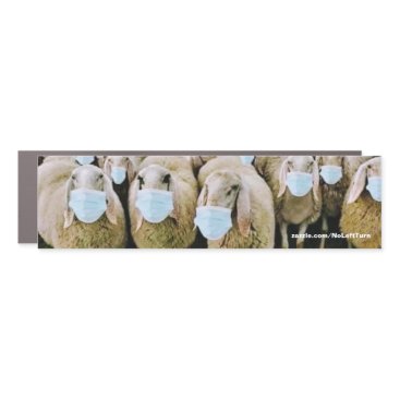 Sheep Wear Masks Bumper Sticker Car Magnet