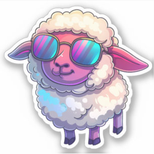 Sheep Wearing Sunglasses Sticker