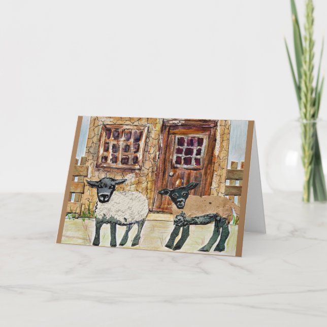 Sheep Whimsey Thank You Card (Front)