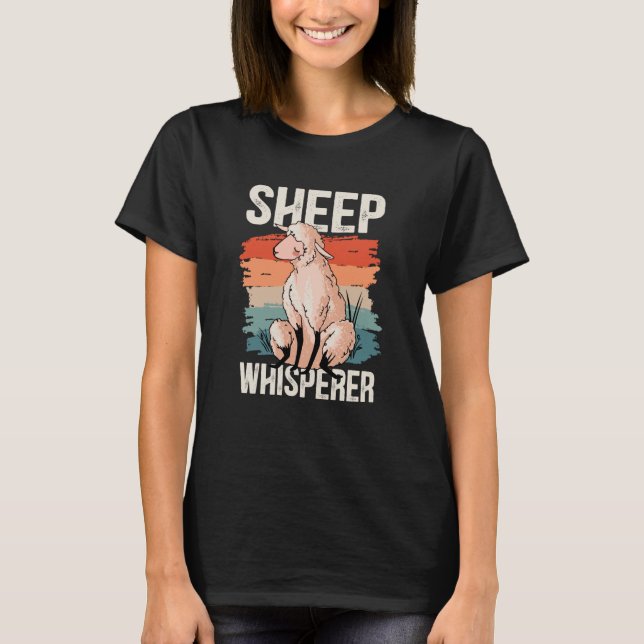 Sheep Whisperer Sheep Farmer Rancher Sheep T-Shirt (Front)