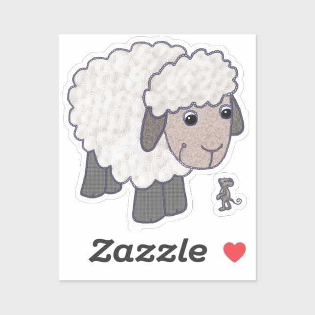 sheep with mouse sticker (Sheet)