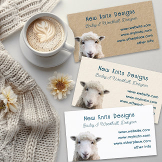 Sheep Wool Arts Fiber Designer Business Cards