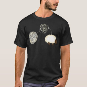 Sheep Wool Yarn Knitting Crocheting Tailor Knitter T-Shirt