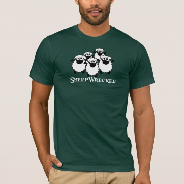 Sheep Wrecked (Dark) T-Shirt (Front)