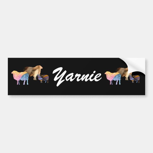 Sheep Yarnie Bumper Sticker (Front)