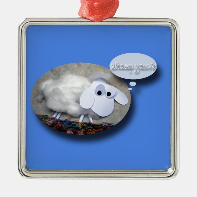 Sheep Year? Chinese New Year 2015 Metal Ornament (Front)