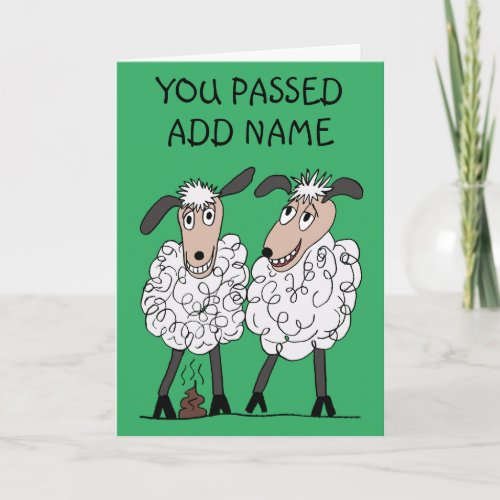 Sheep You Passed Card