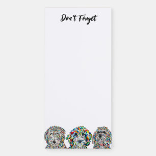 Sheepadoodle Bernedoodle Magnetic Notepad