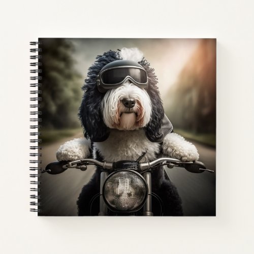 Sheepadoodle Biker Notebook