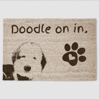 Sheepadoodle Coir Mat