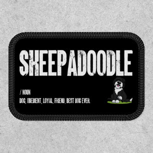 Sheepadoodle Dog Definition, Doodle Dog Noun Gifts Patch