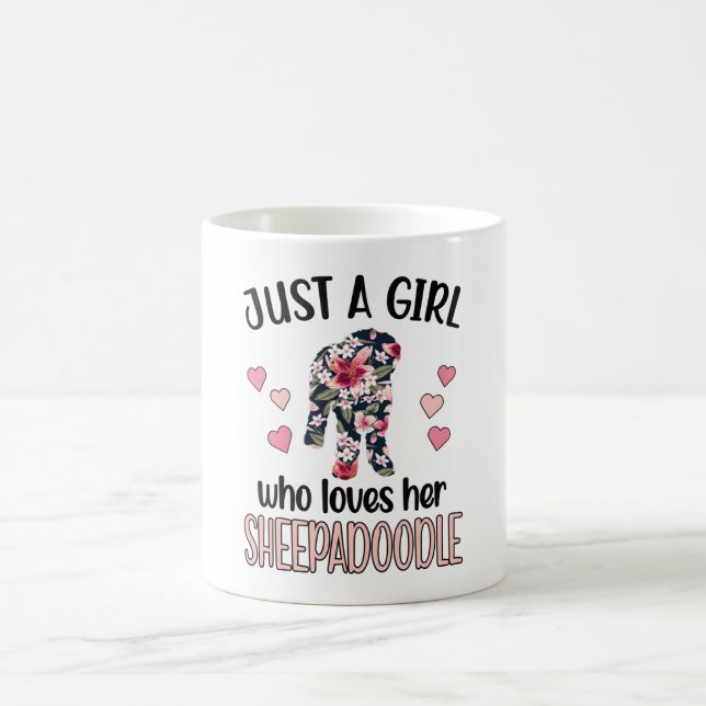 Sheepadoodle Dog Girl Dog Lover Sheepadoodle Mom Coffee Mug (Center)