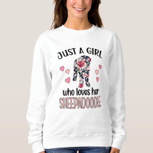 Sheepadoodle Dog Girl Dog Lover Sheepadoodle Mom Sweatshirt