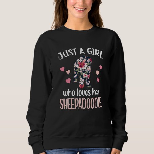 Sheepadoodle Dog Girl Dog Lover Sheepadoodle Mom Sweatshirt