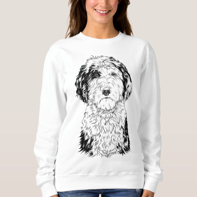 Sheepadoodle Dog Mom Dog Lover Sweatshirt (Front)