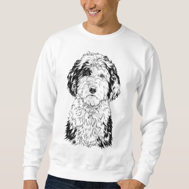 Sheepadoodle Dog Mom Dog Lover Sweatshirt (Front)