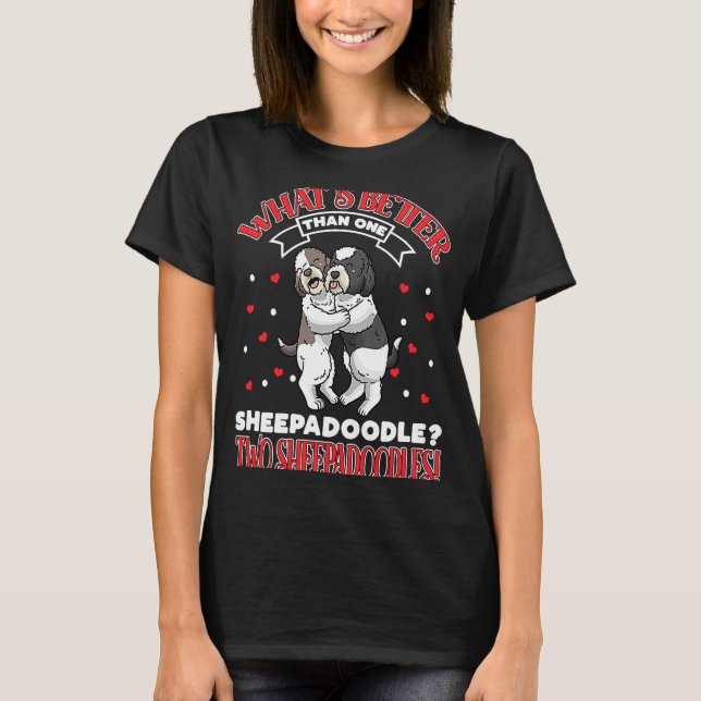 Sheepadoodle Dog T-Shirt (Front)