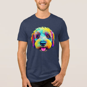 Sheepadoodle in full color! Tri-Blend shirt