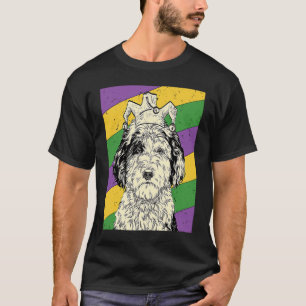 Sheepadoodle Jester  Mardi Gras Doodle Dog Mom or  T-Shirt