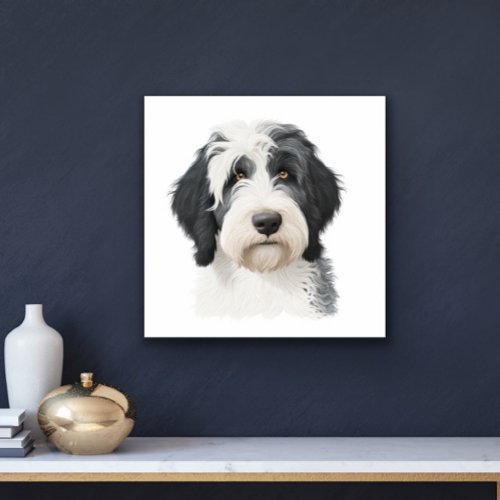 Sheepadoodle Metal Art Print