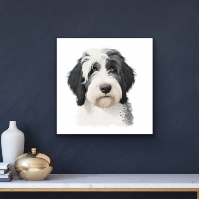 Sheepadoodle Metal Art Print (Creator Uploaded)