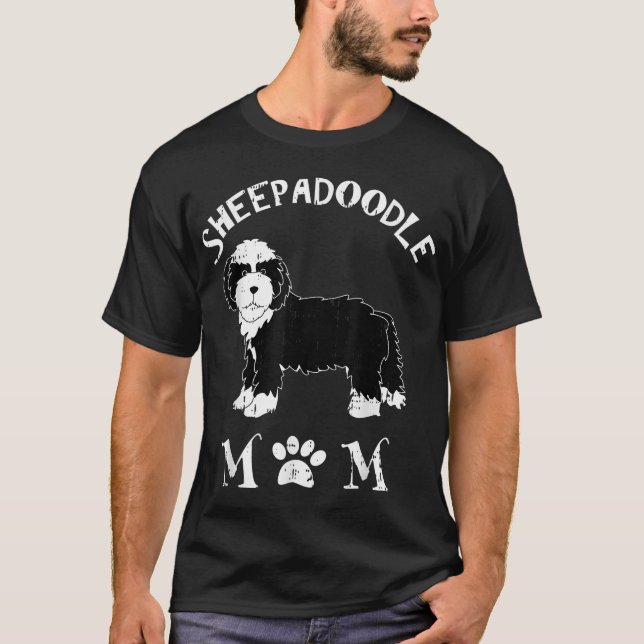 Sheepadoodle Mom Puppy Cute Pet Animal Dog Lover G T-Shirt (Front)