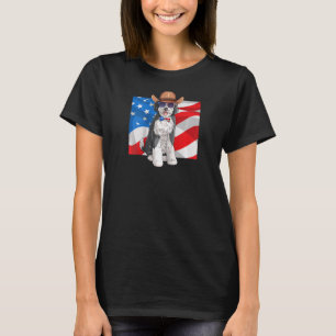 Sheepadoodle Patriotic Merica 4th Of July American T-Shirt