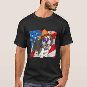 Sheepadoodle Patriotic Merica 4th Of July American T-Shirt