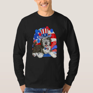 Sheepadoodle Patriotic Uncle Sam 4th Of July Ameri T-Shirt