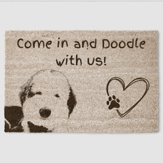 Sheepadoodle, Sheepadoodle Gift, Coir Mat 