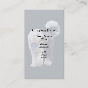 Sheepadoodle With Blue Checkered Scarf Business Card