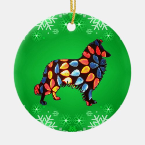 Sheepdog Ceramic Ornament