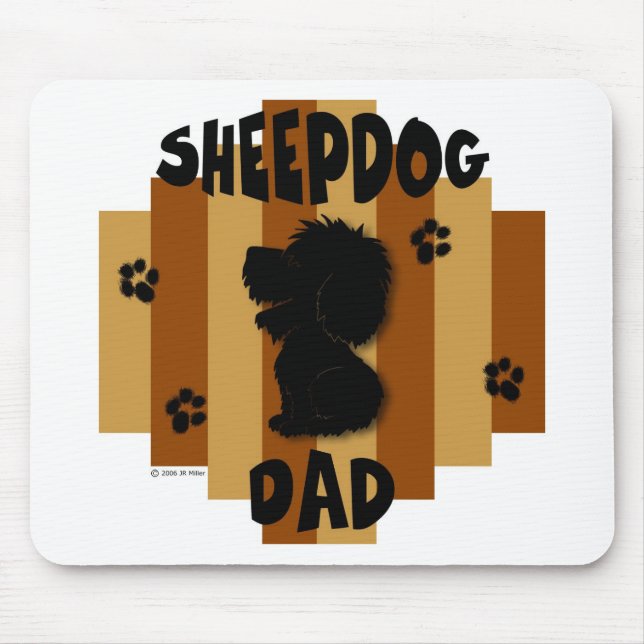 Sheepdog Dad Mousepad (Front)
