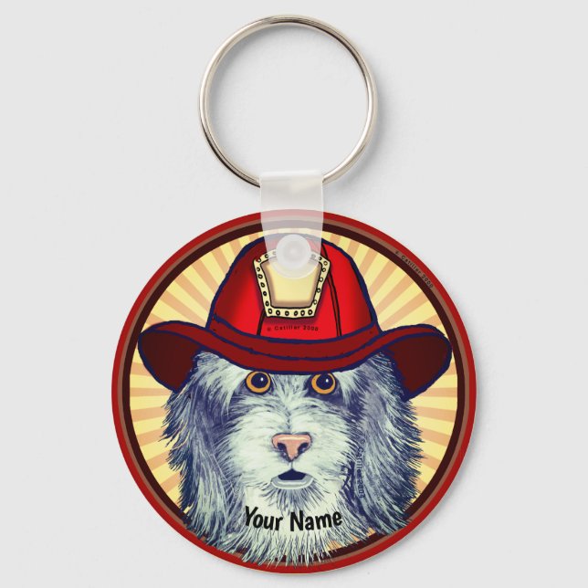 Sheepdog Firefighter keychains (Front)