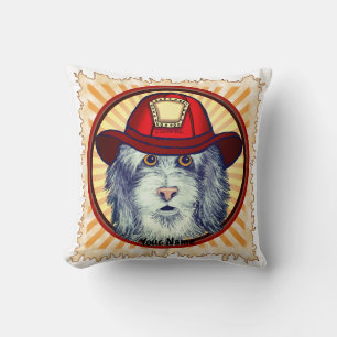Sheepdog Firefighter pillow