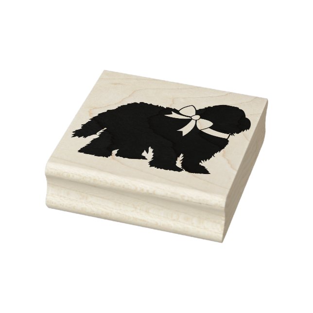 Sheepdog Puppy Old English Sheep Dog Rubber Stamp (Stamp)