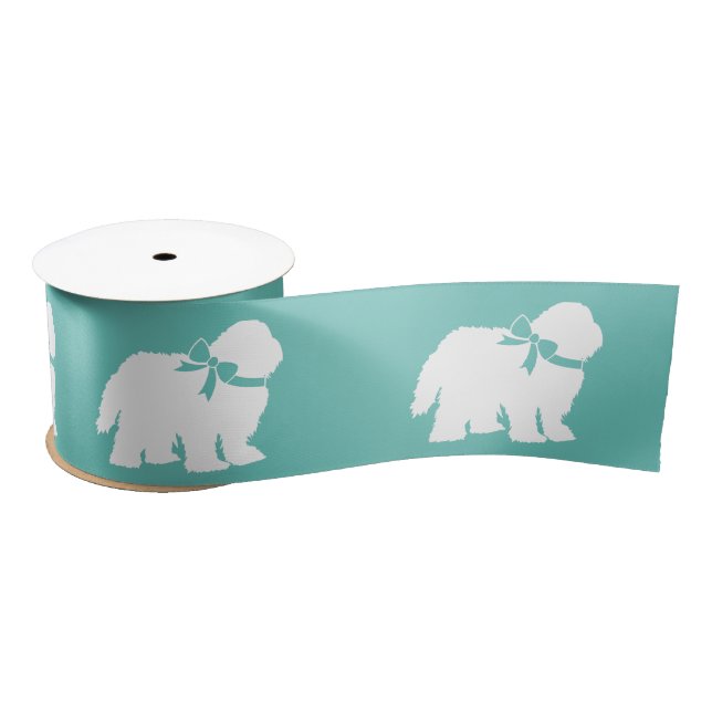 Sheepdog Puppy Old English Sheep Dog Satin Ribbon (Spool)