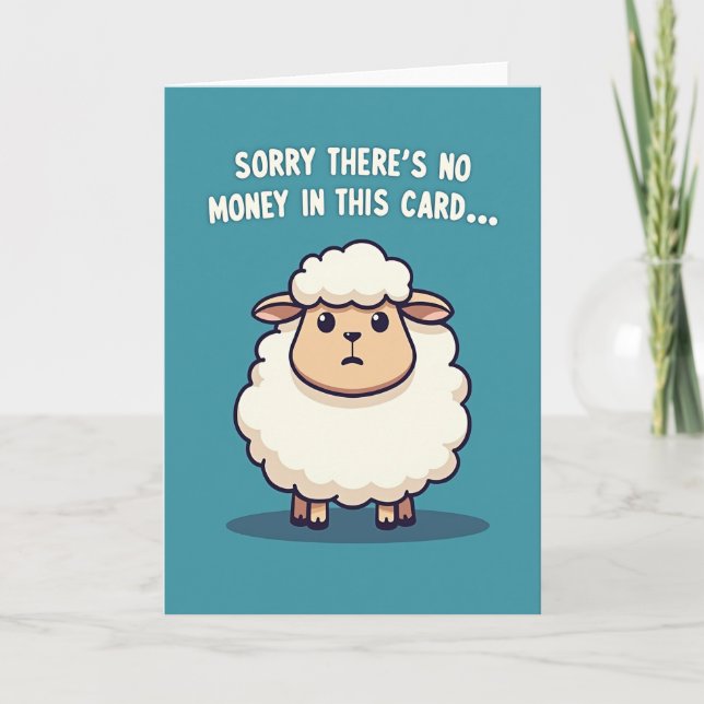 Sheepish Birthday Card (Front)