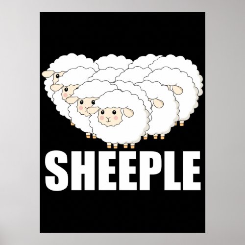 Sheeple Question Nothing Remain Terrified _ Sheep Poster